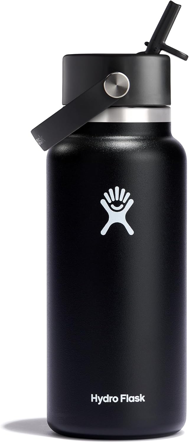 Hydro Flask Insulated Water Bottle with Wide Straw Lid 32 Oz