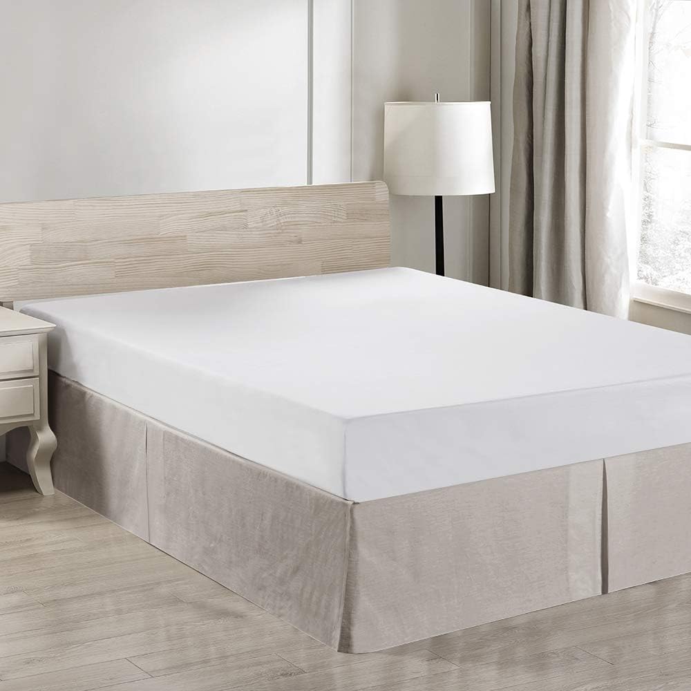 Belgian Linen Bed Skirt with Classic 14 inch Tailored Drop