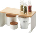 Yamazaki Wood-Top Stackable Kitchen Rack - Counter Shelf Organizer