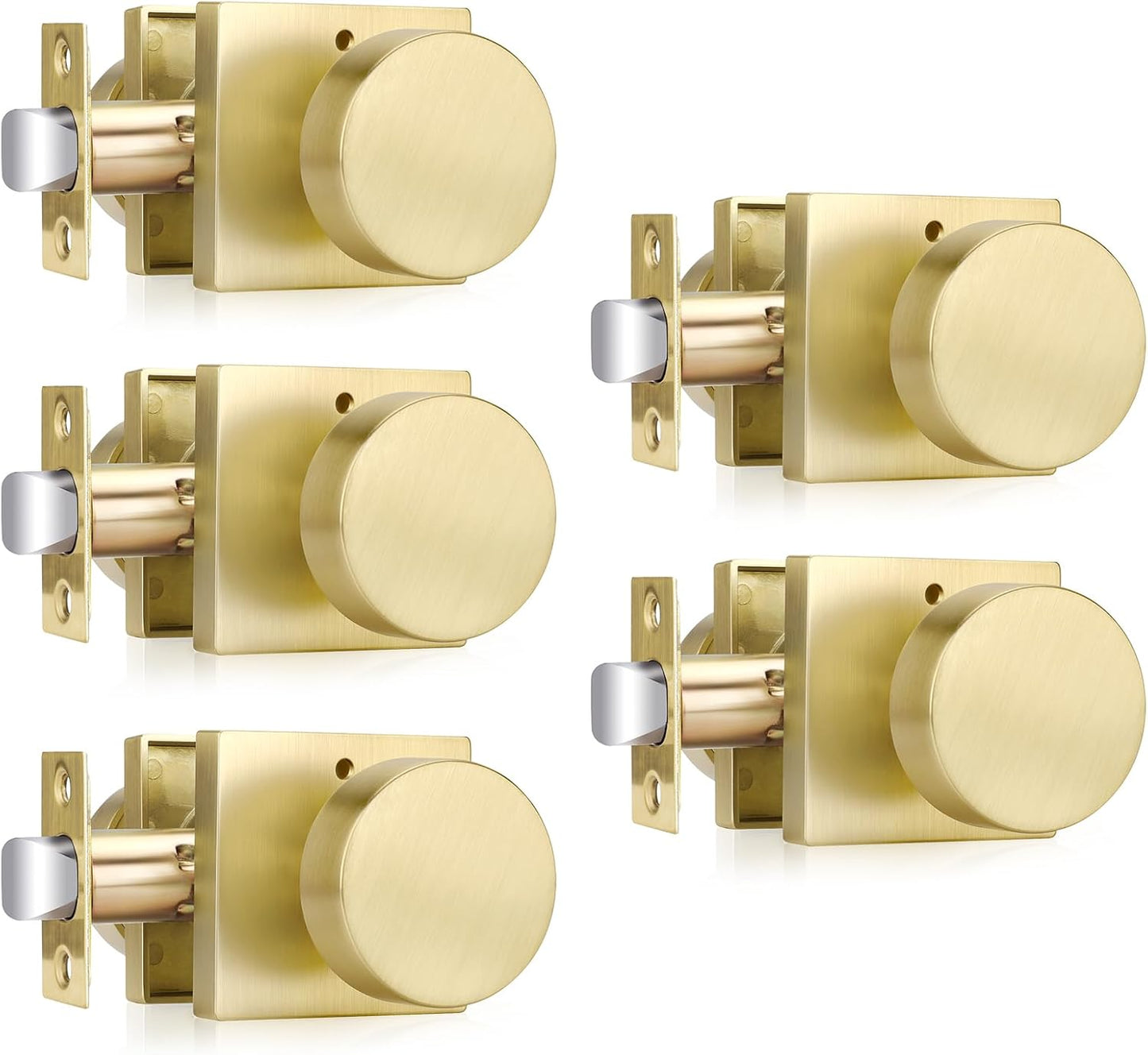 Haidms Gold Door Knobs Interior Privacy for Bedroom Bathroom