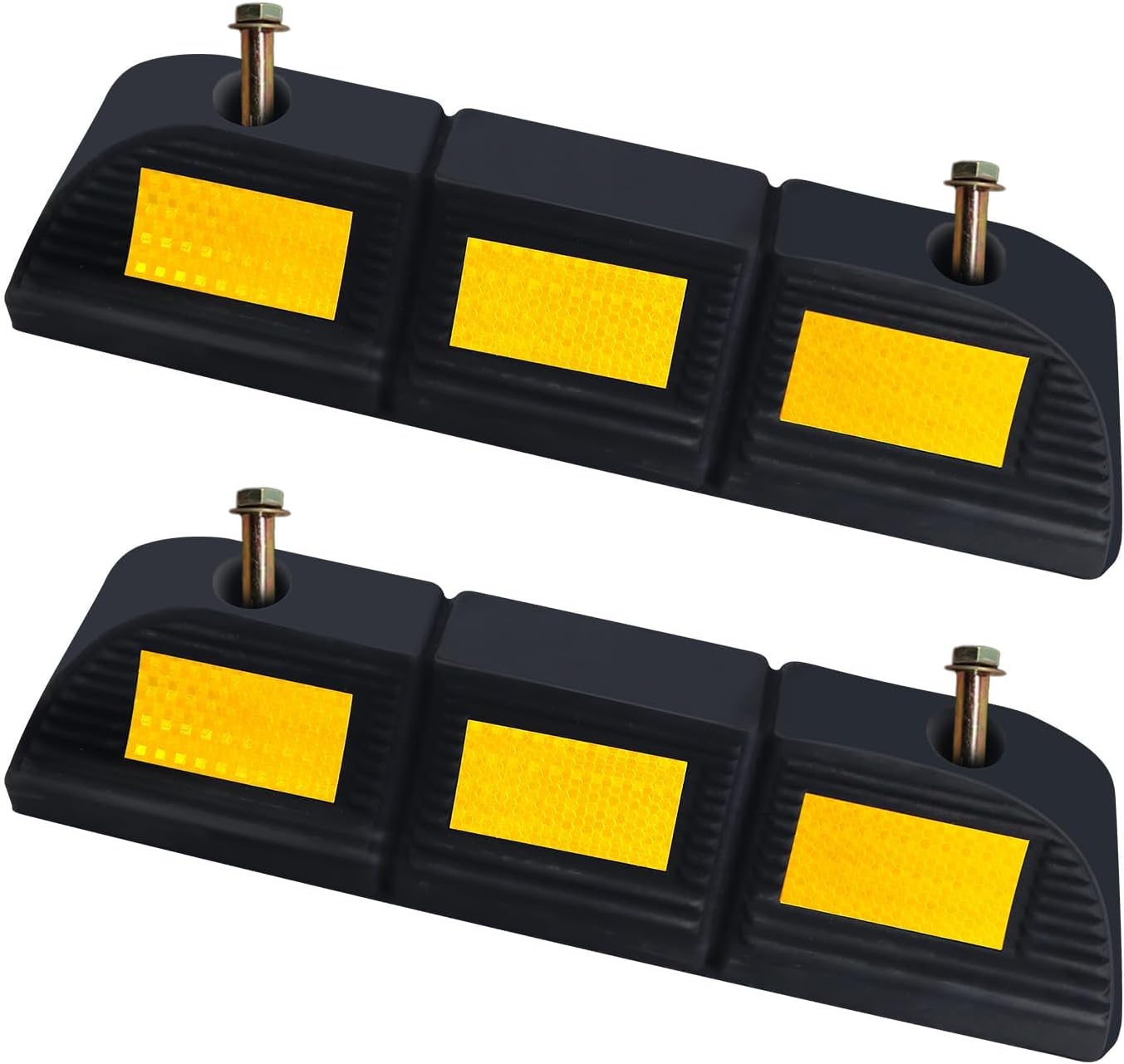 Parking Stopper for Garage Parking Aid - 2 Pack Rubber Bumpers