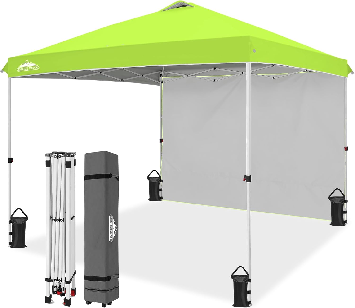 EAGLE PEAK Pop Up Canopy Tent with Sidewall for Easy Setup
