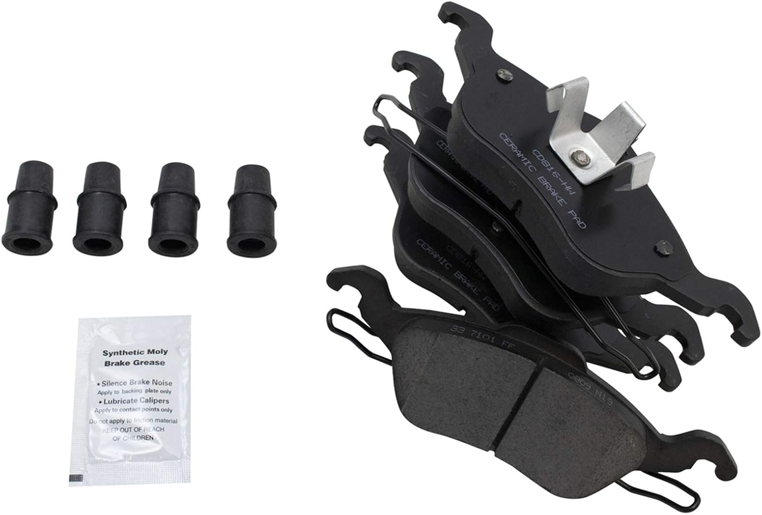 TRQ Front Brake Pads Ceramic for 2000-2004 Ford Focus Vehicles