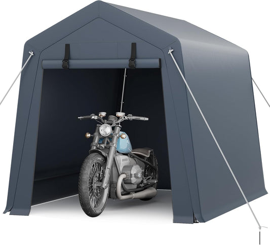 Portable Outdoor Storage Shed with Roll-Up Zipper Door & Vent