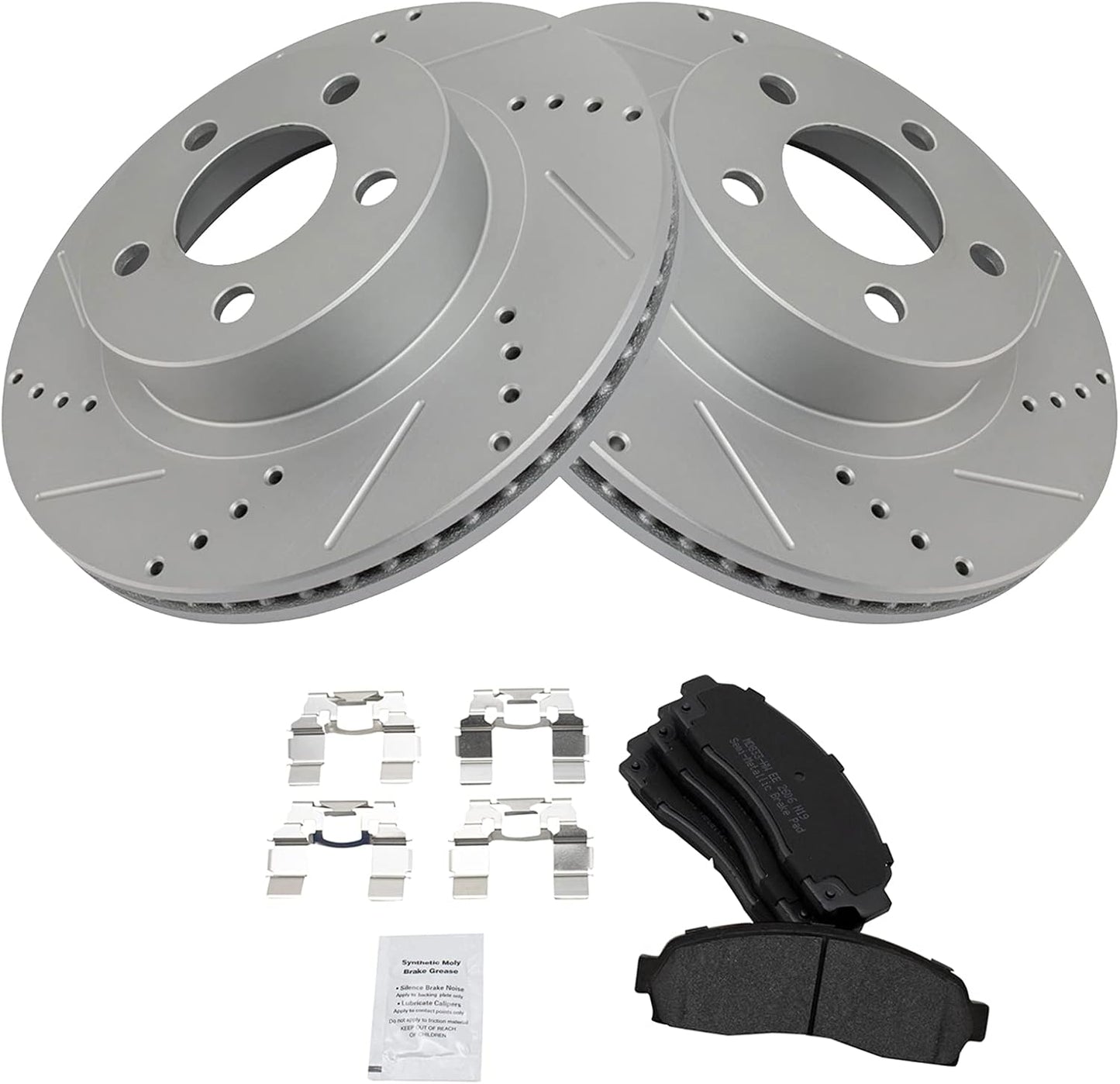 TRQ Front Brake Pad & Rotor Kit for 02-11 Ford Explorer & Ranger