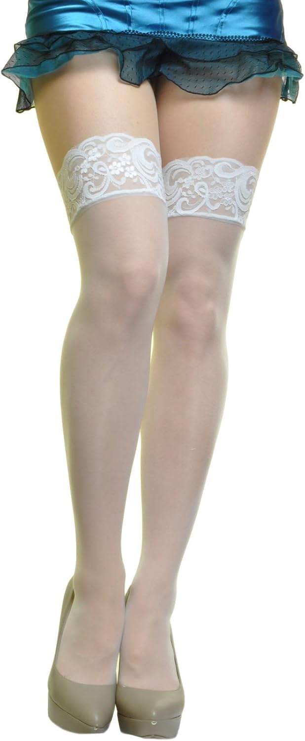 Angelina Women's Thigh-Highs with Lace Top for Comfort and Style