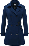 wantdo Women's Waterproof Trench Coat - Classic Waterproof Trench Stay