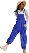 Women's Corduroy Overalls Sleeveless Harem Jumpsuits - Relaxed Fit