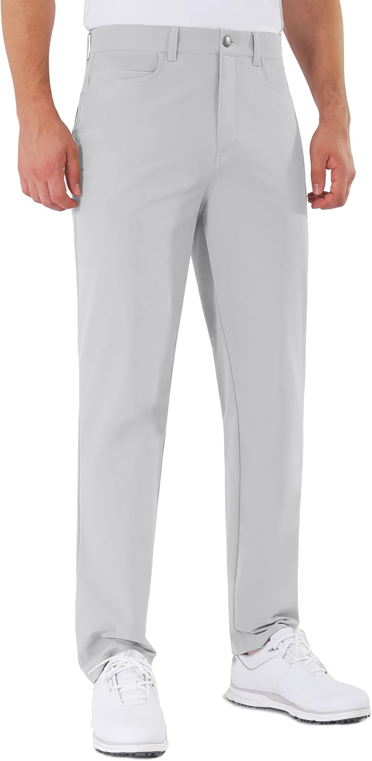 Mens Golf Pants Stretch 5 Pocket Classic Fit Quick Dry Style