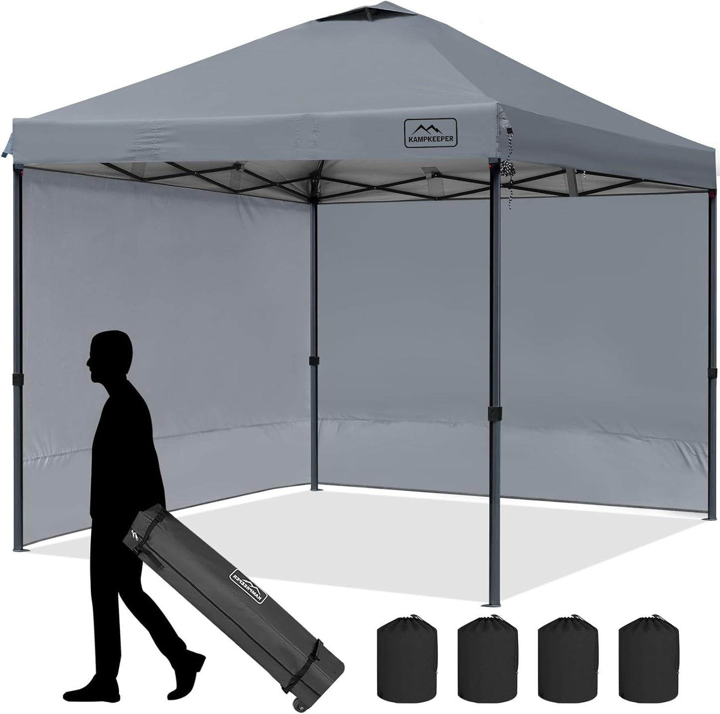 KAMPKEEPER 10x10 Pop Up Canopy Tent for Outdoor Events