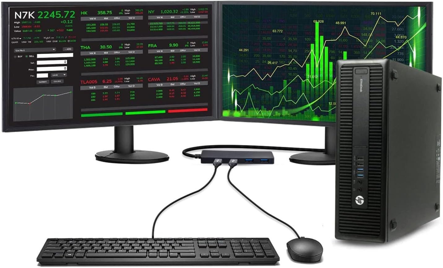 HP Trading Optimized PC Bundle with Dual 24 Monitors and More