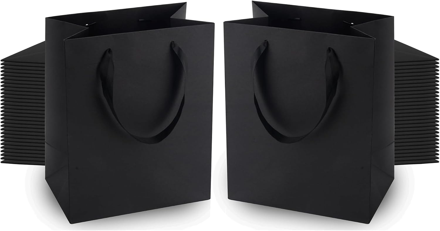 MOXARYSU Black Gift Bags With Handles for Any Occasion