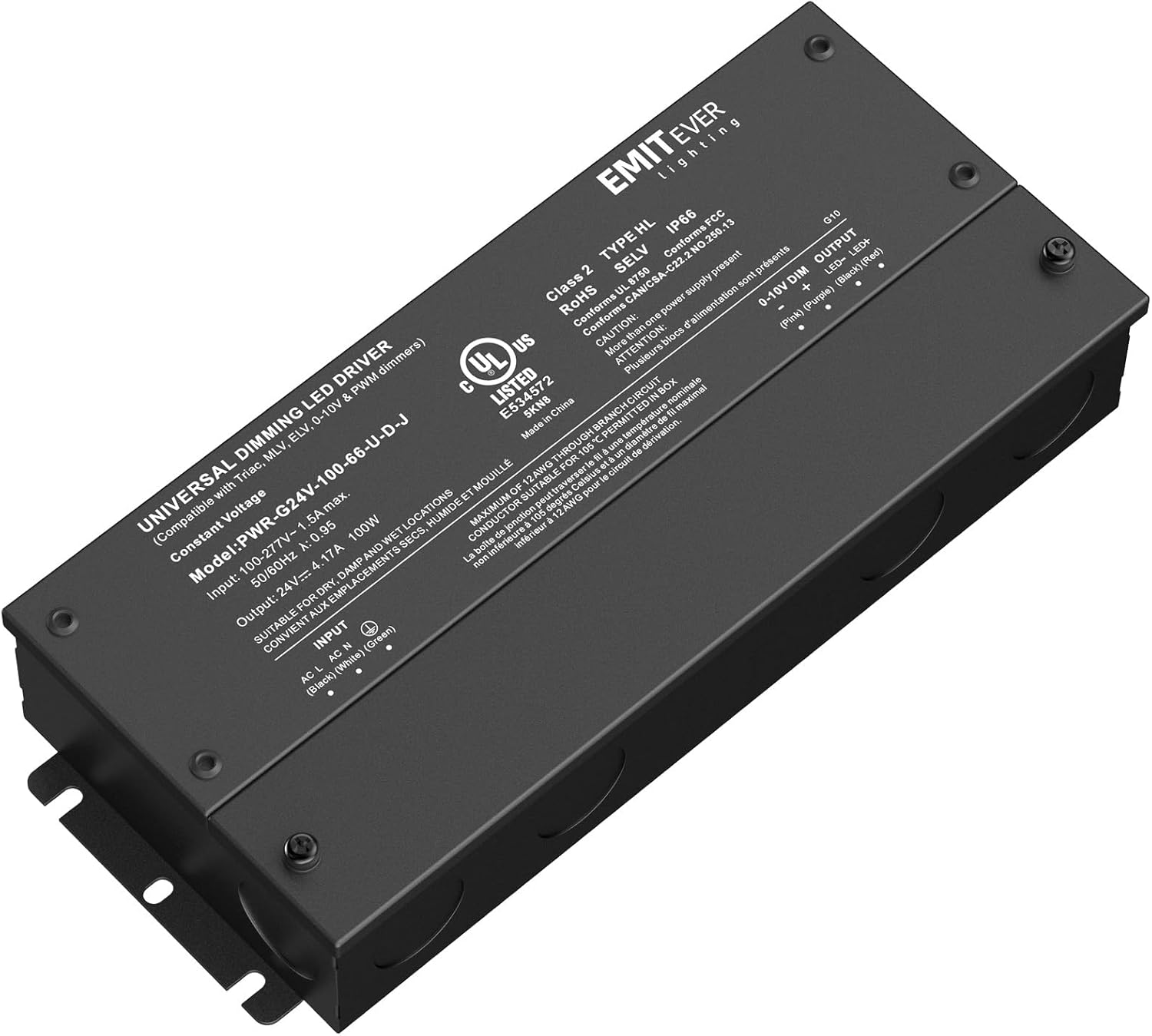 EMITEVER Dimmable Led Driver: 100W Waterproof Transformer
