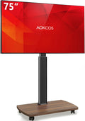 Portable 43-75 TV Stand: Height Adjustable, Tilting & Swiveling - Holds 110 Lbs
