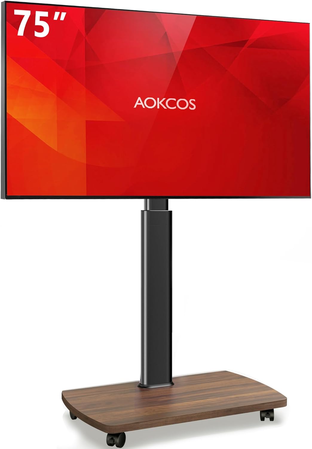 Portable 43-75 TV Stand: Height Adjustable, Tilting & Swiveling - Holds 110 Lbs