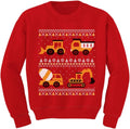 Tstars Construction Vehicles Boys Christmas Sweatshirt - Festive Tractor Fun!