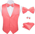 Barry.Wang men's formal vest with bow tie set for parties
