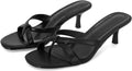 Gold Kitten Heel Sandals for Women - Comfortable Strappy Mule