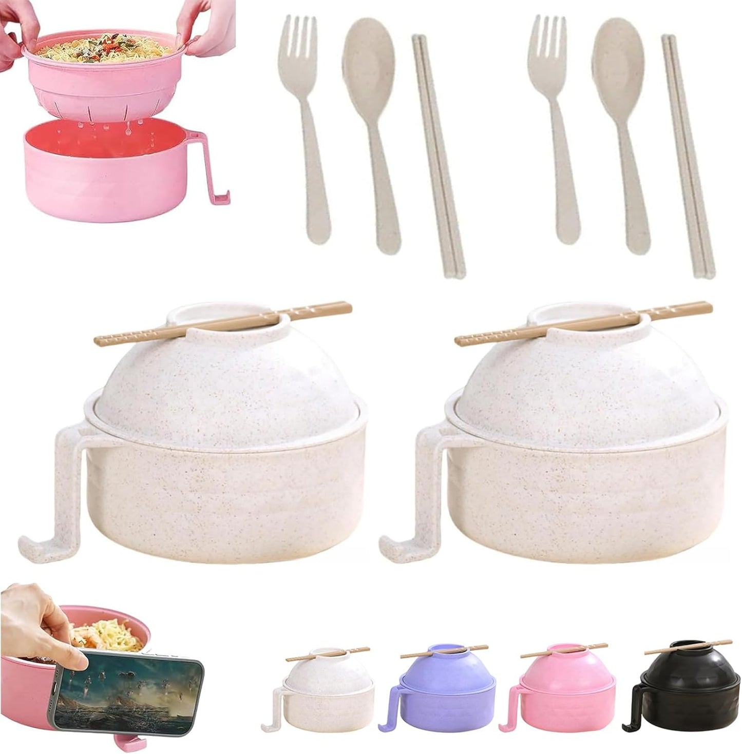 2024 Dagale Microwave Ramen Bowls - Extra Large Set