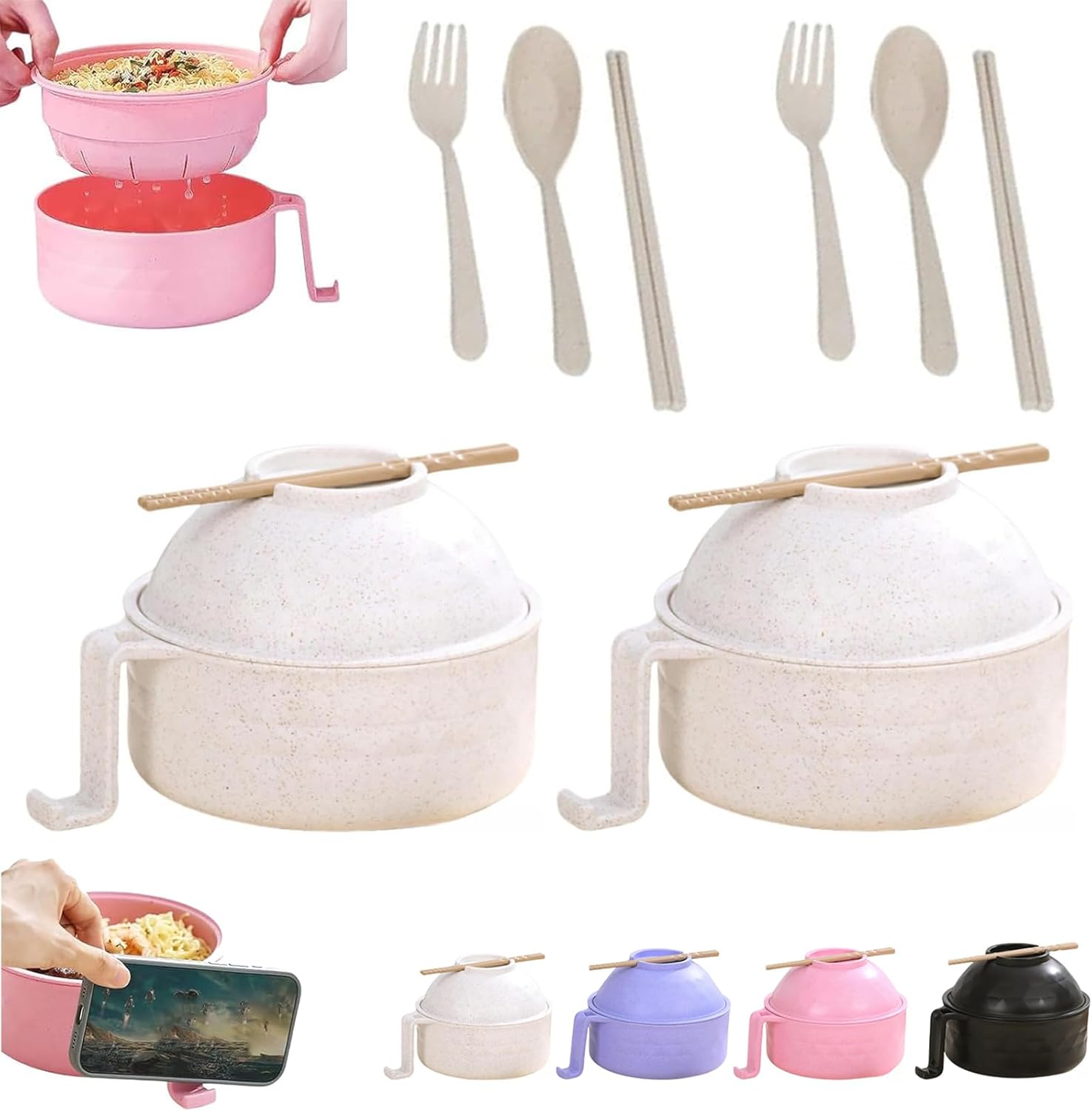 2024 Dagale Microwave Ramen Bowls - Extra Large Set