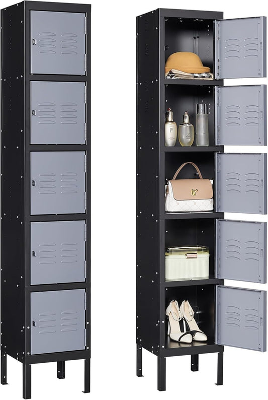 STANI Metal Locker - 5 Doors for Home, Gym, School, Office Use