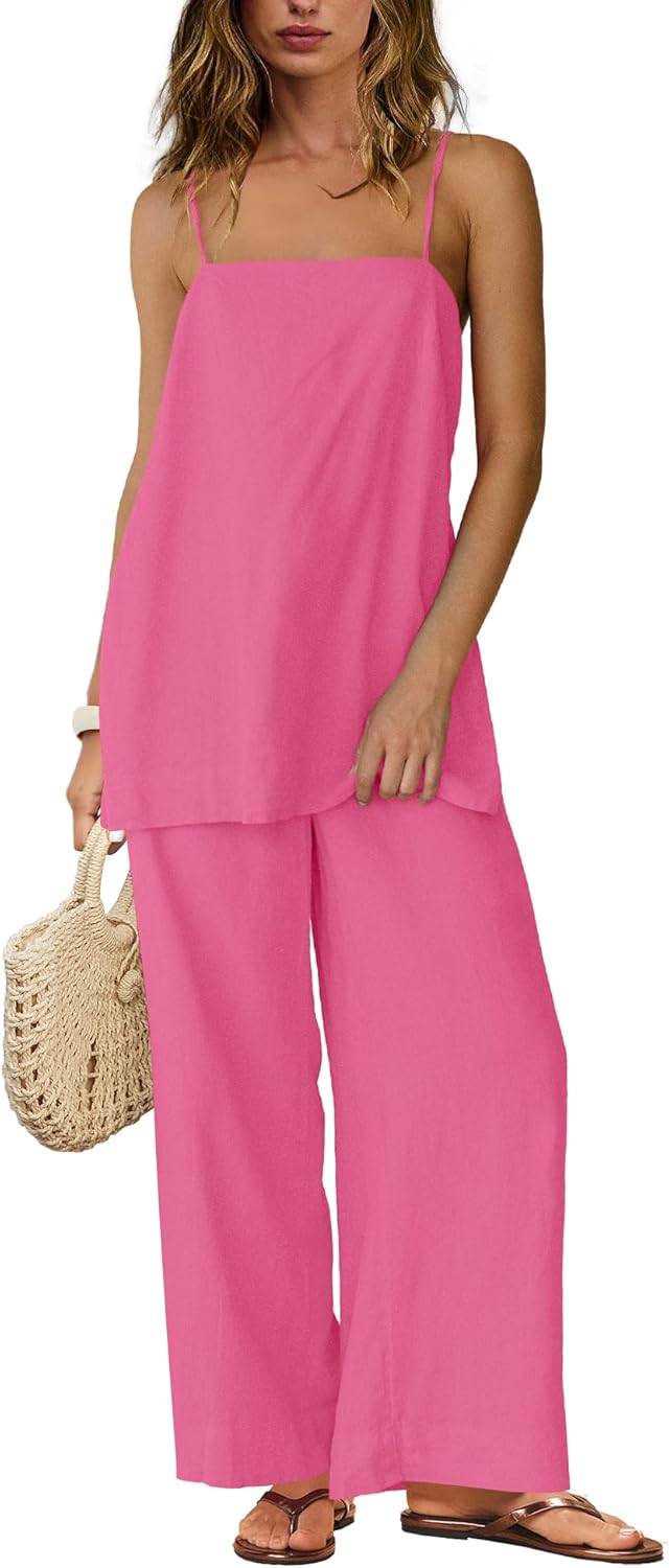 Yanekop Linen Sets for Women: Chic Summer Lounge Outfits