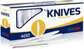 Extra Heavyweight Disposable White Plastic Knives 400 Pack - Heavy