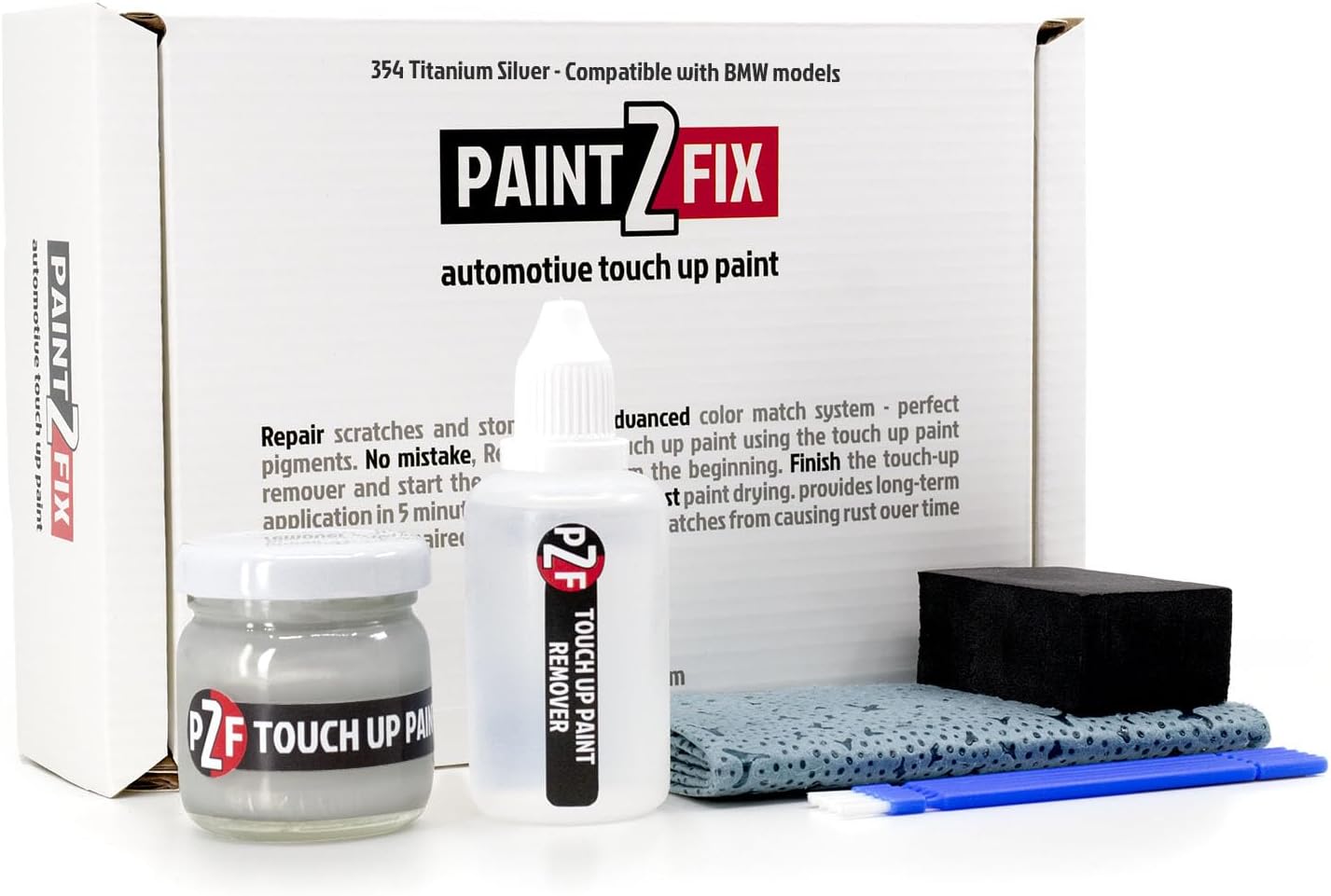 354 Titanium Silver Touch-Up Paint Kit for BMW Models - 75 ml