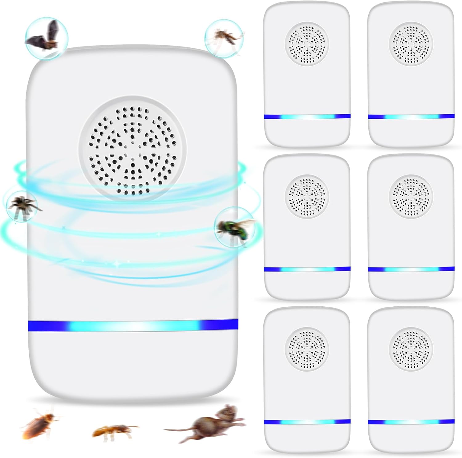 WAYSLA Ultrasonic Pest Repeller 6 Pcs - Drive Pests Away!