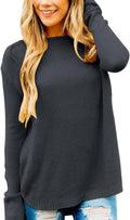 MEROKEETY Women's 2025 Fall Oversized Crew Neck Knit (Style 7ZWJ)