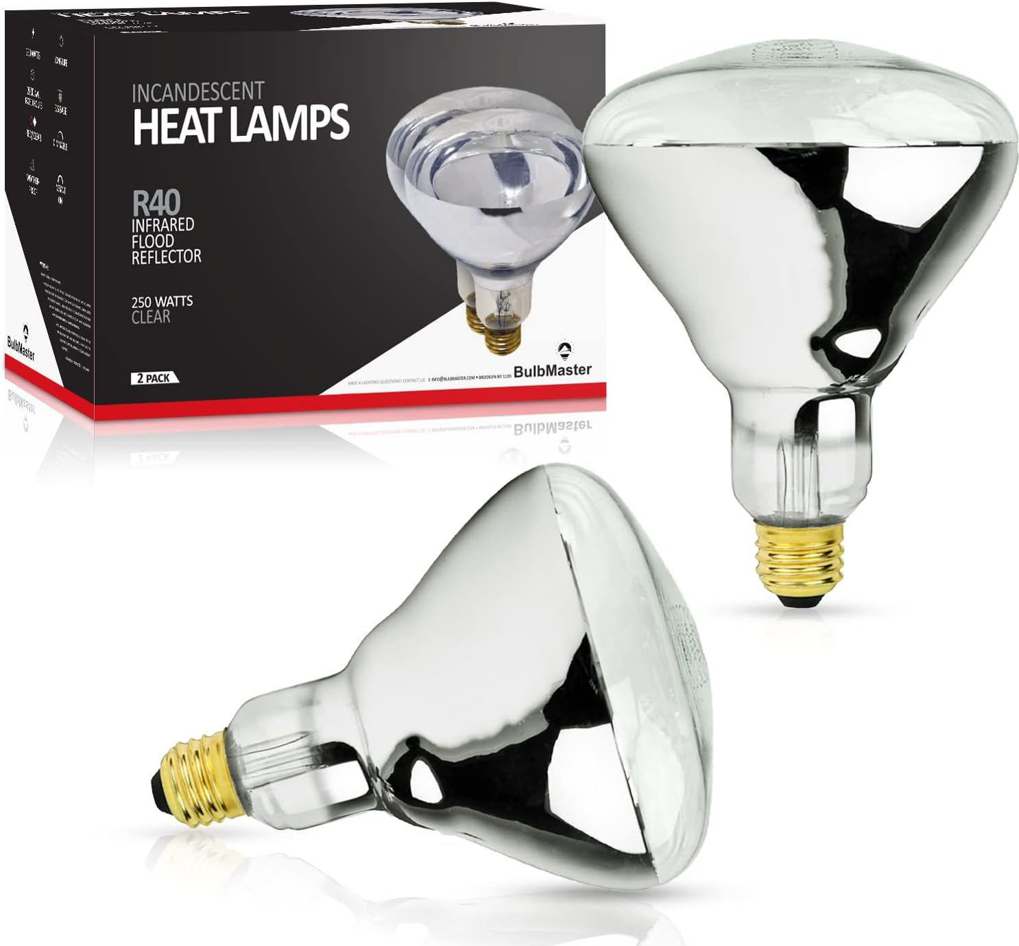 Infrared Heat Bulb 2 Pack for Bathrooms ~ BULBMASTER