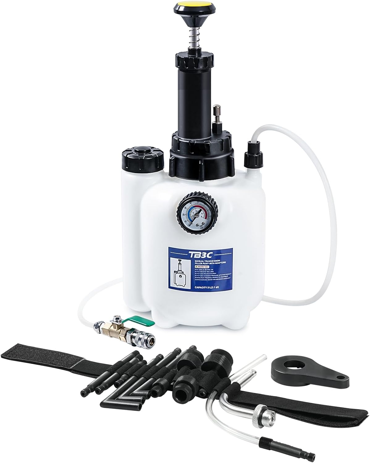 Transmission Fluid Transfer Pump with Pressure Gauge for Cars