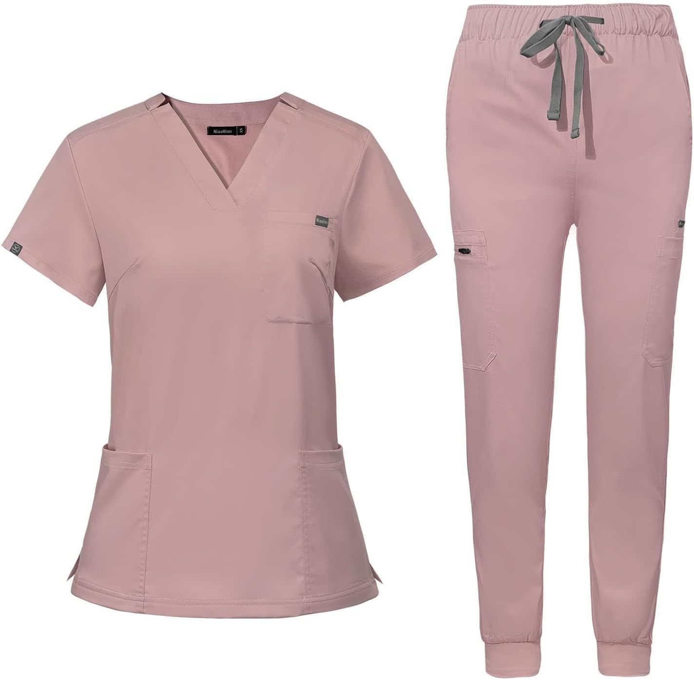 Niaahinn Women's Scrub Top & Yoga Jogger Pants Set for Comfort