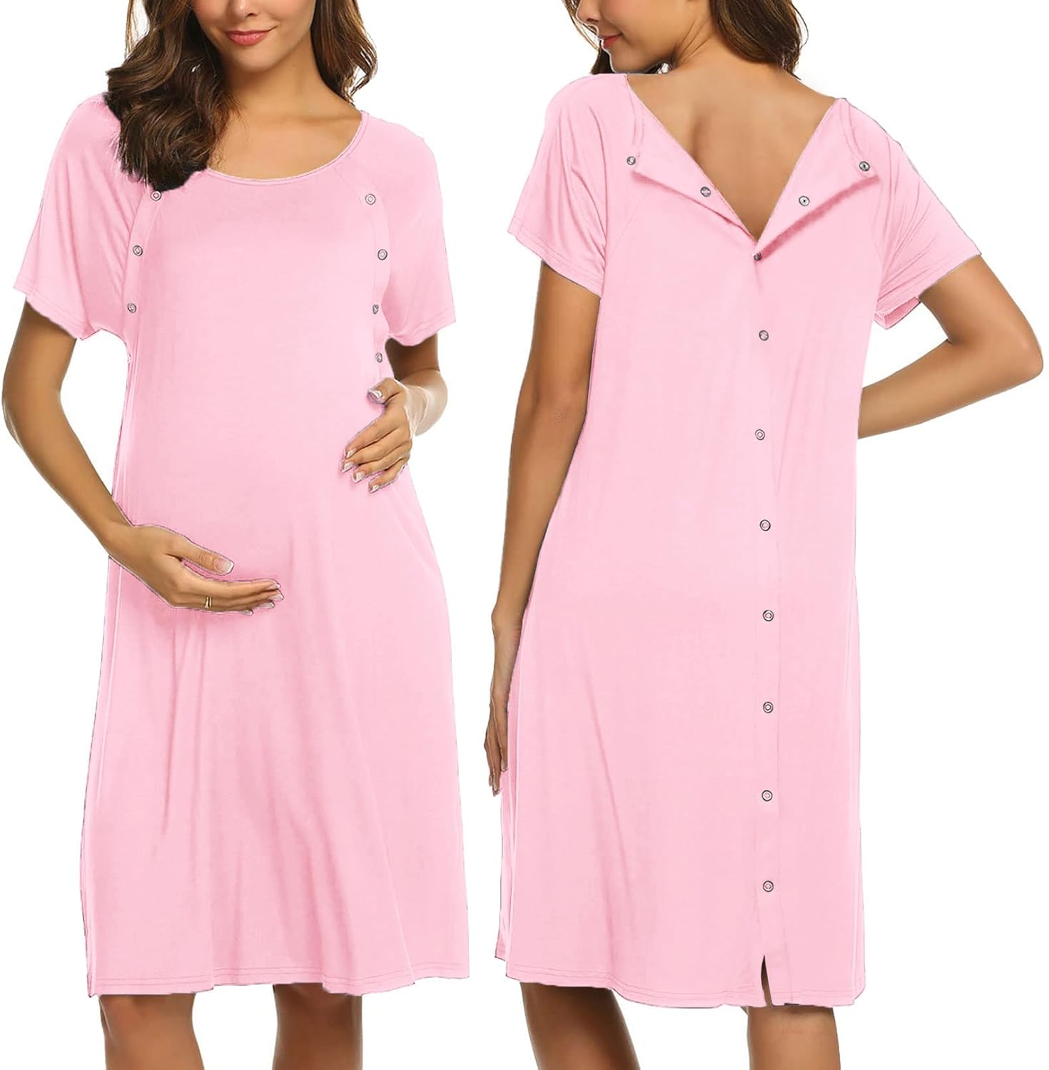 Ekouaer Womens Nursing Nightdress for Labor and Delivery