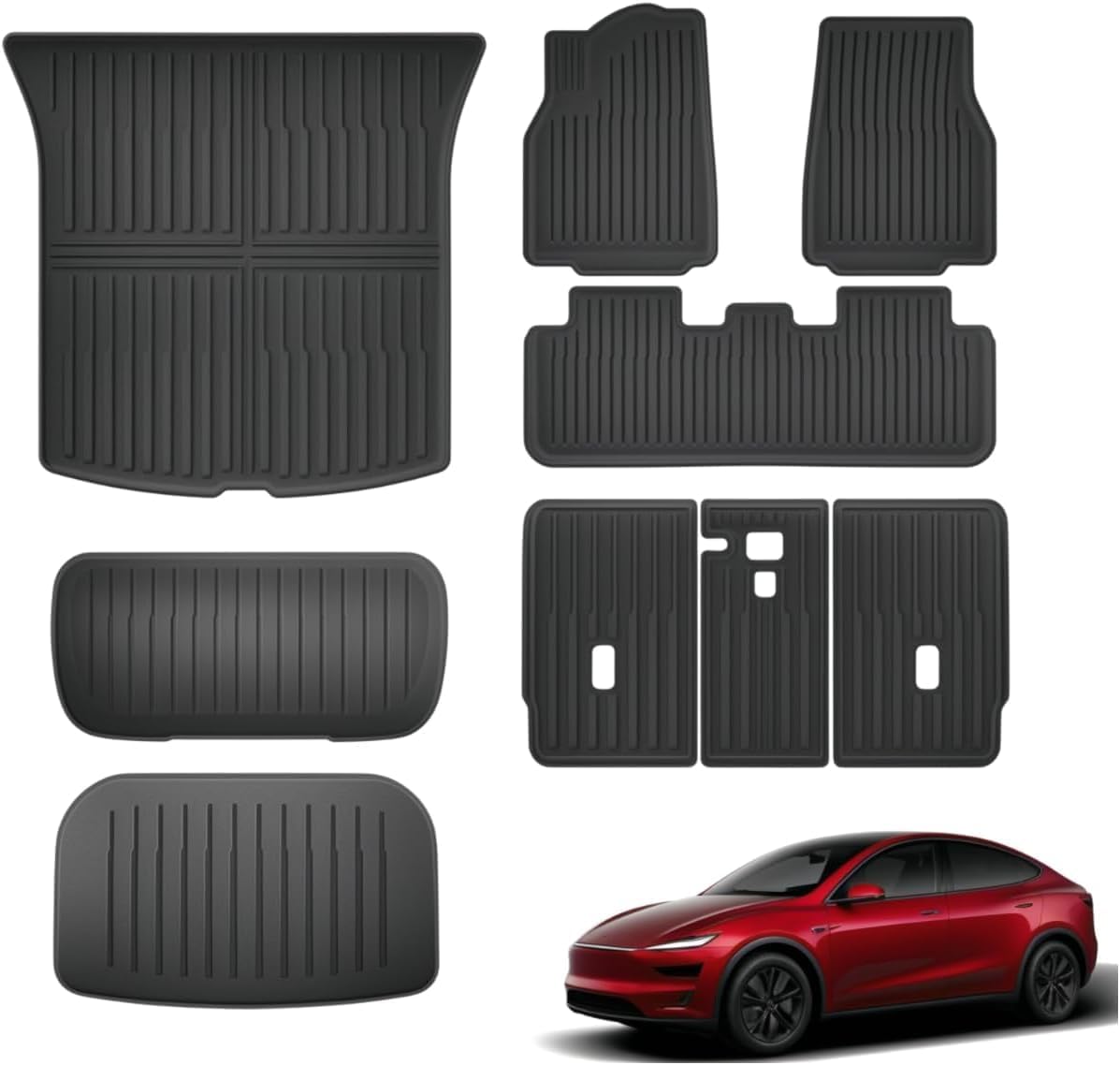 9 Piece Set Compatible with Tesla Model Y Juniper Floor Mats
