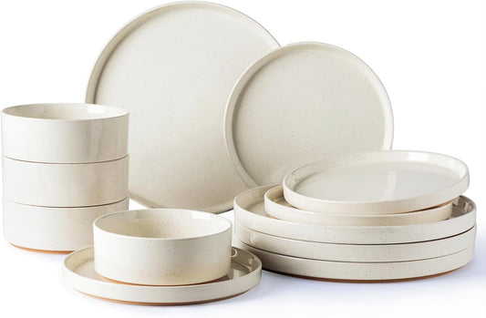 AmorArc Ceramic Dinnerware Set for 4 - Stylish and Safe
