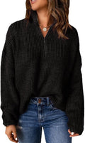 Dokotoo Womens 1/4 Zip V Neck Pullover Sweater - Soft, Warm Everyday 0