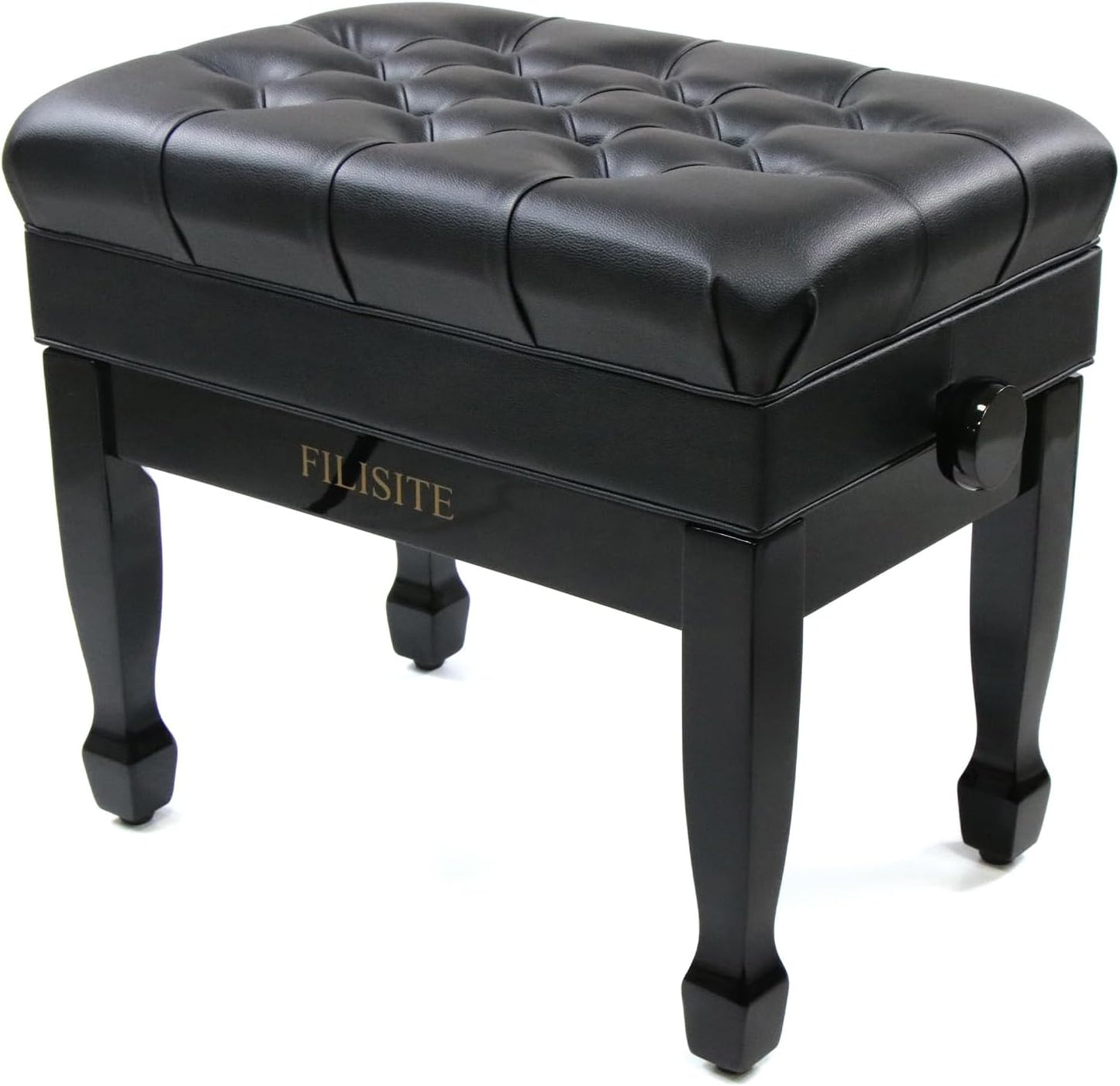 Adjustable Height Piano Bench with Storage for Comfort and Style