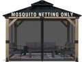 Aoodor 10x10 ft Gazebo Mosquito Netting for Outdoor Spaces
