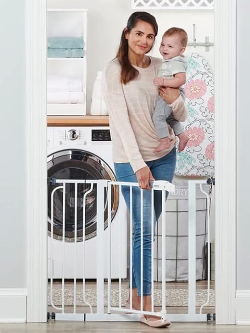 Regalo Easy Step Walk Thru Baby Gate with Extension Kit