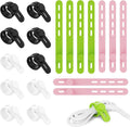 Silicone Cable Ties Cord Organizer 20PCS - Reusable Locking Cable