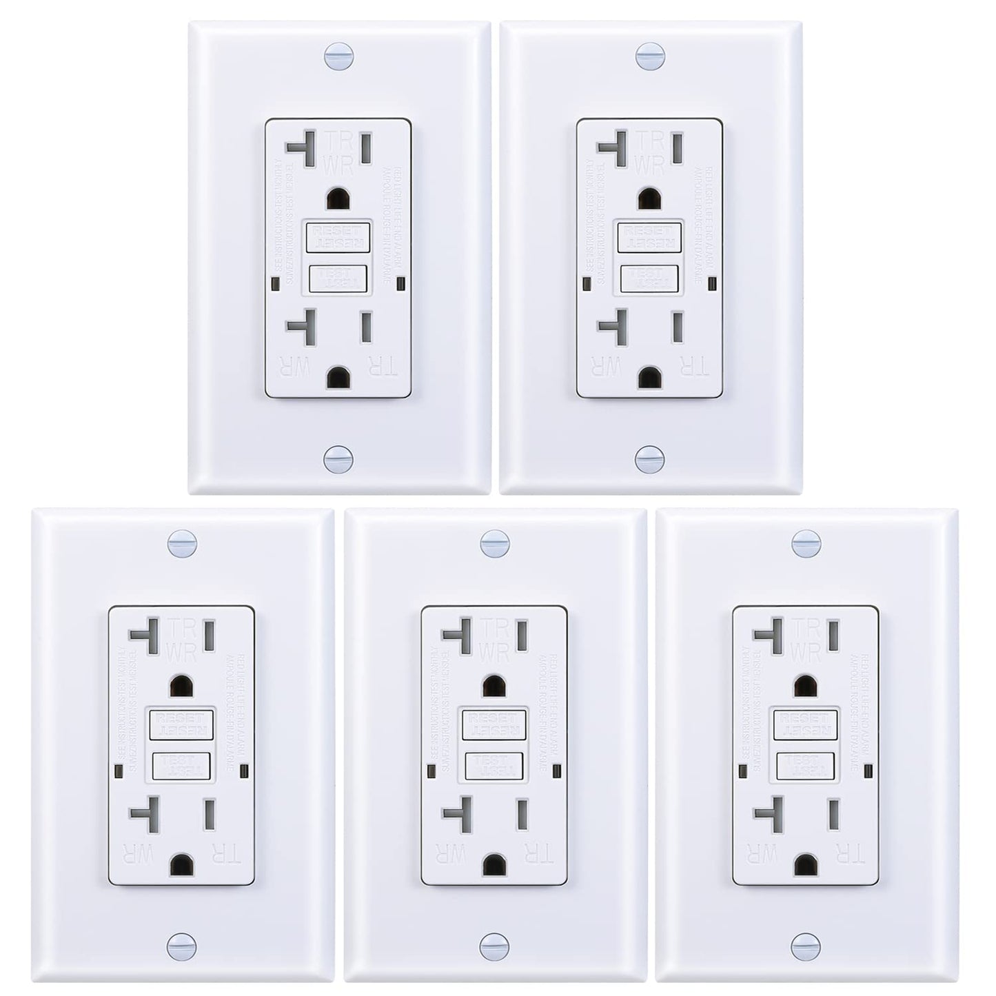 20 Amp GFCI Outlet for Indoor and Outdoor Use with LED Indicator