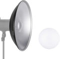 NEEWER 16in Aluminum Reflector Beauty Dish with White Diffuser Sock