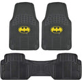 Batman Heavy Duty Rubber Floor Mats 3pc Set - All Weather Protection