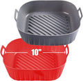 Golden Associate Square Silicone Liners 2Pcs - Non-stick & Reusable Airfryer Accessories