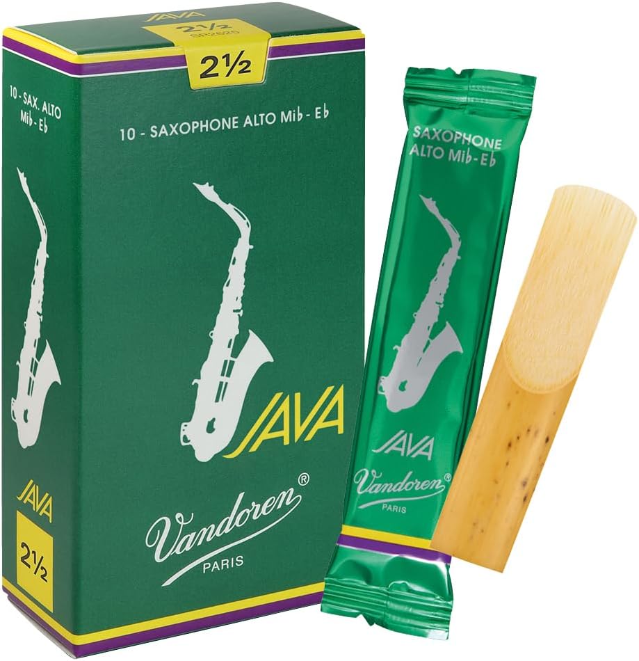 Vandoren SR2625 Alto Sax JAVA Reeds Strength 2.5 for Bright Sound