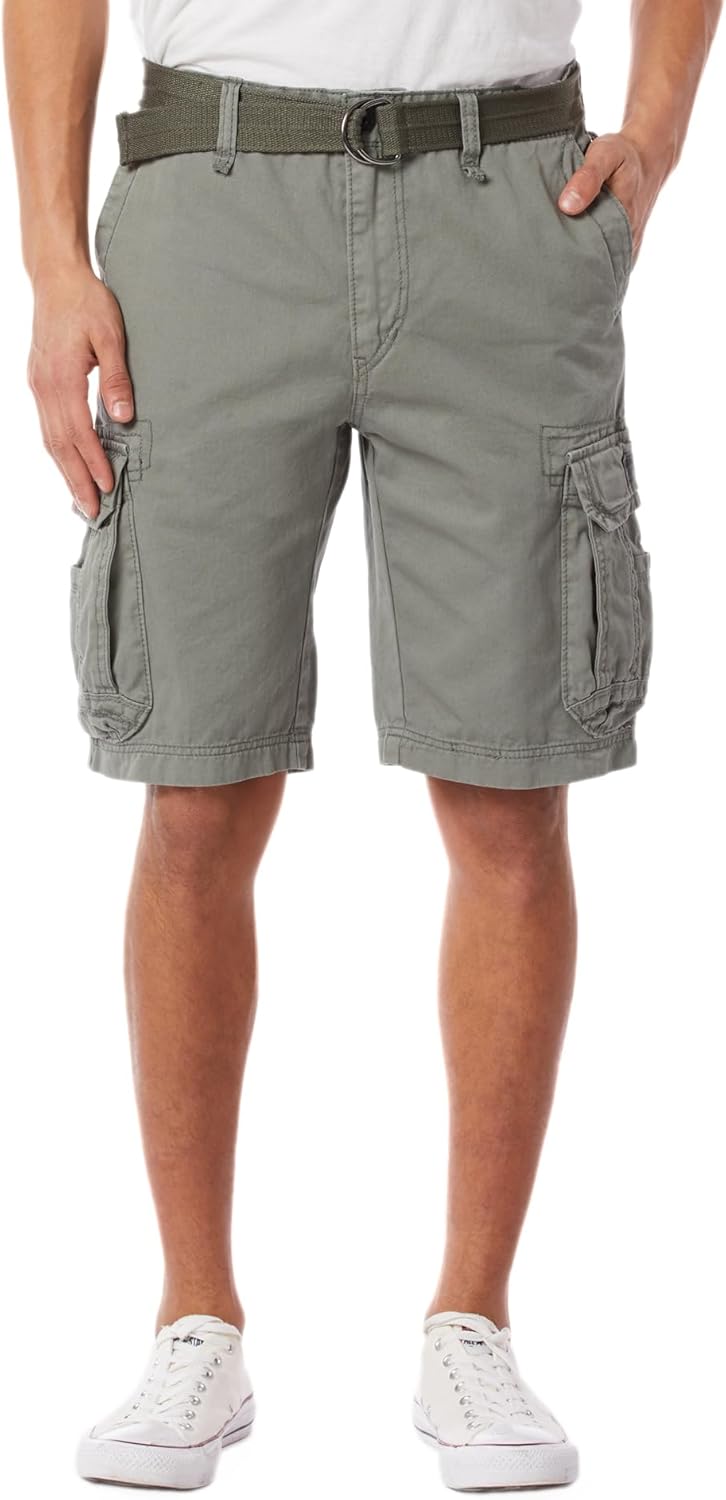 UNIONBAY Men's Survivor Belted Cargo Short for Comfort