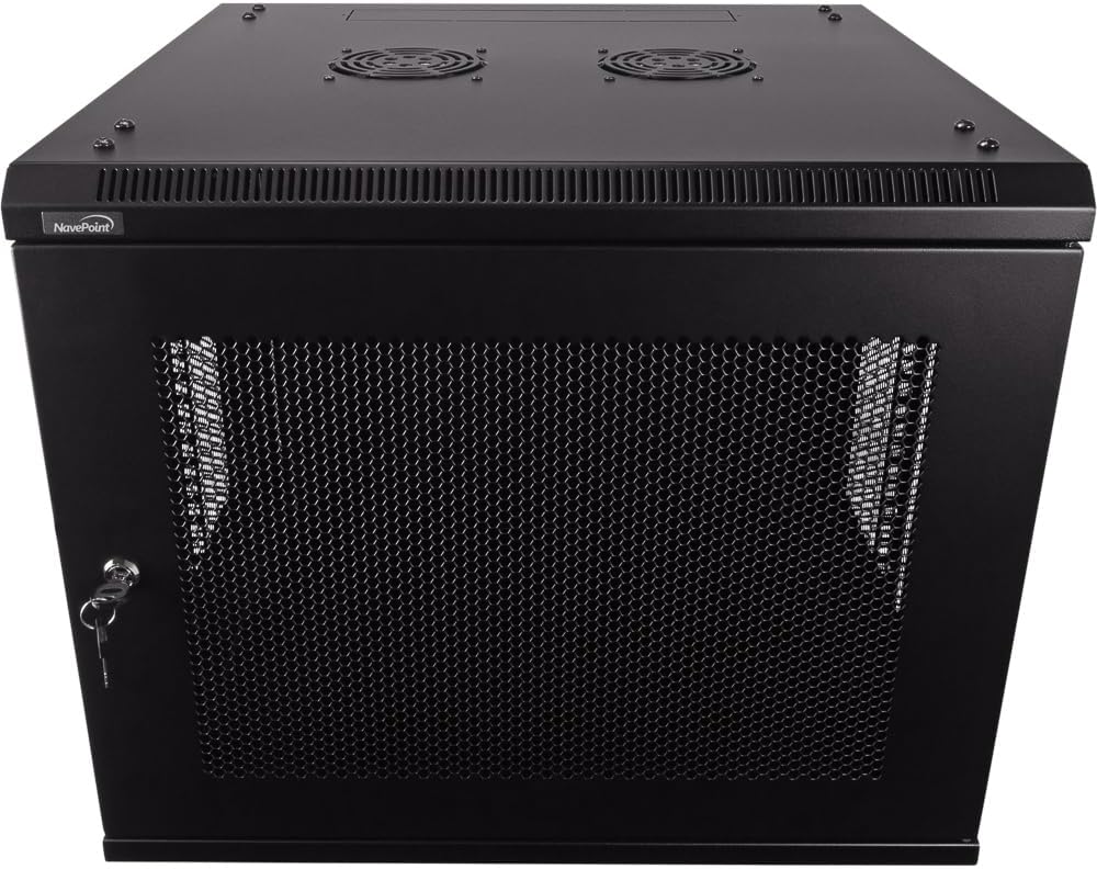 Navepoint 9U Deluxe IT Wallmount Cabinet for Server Network Rack