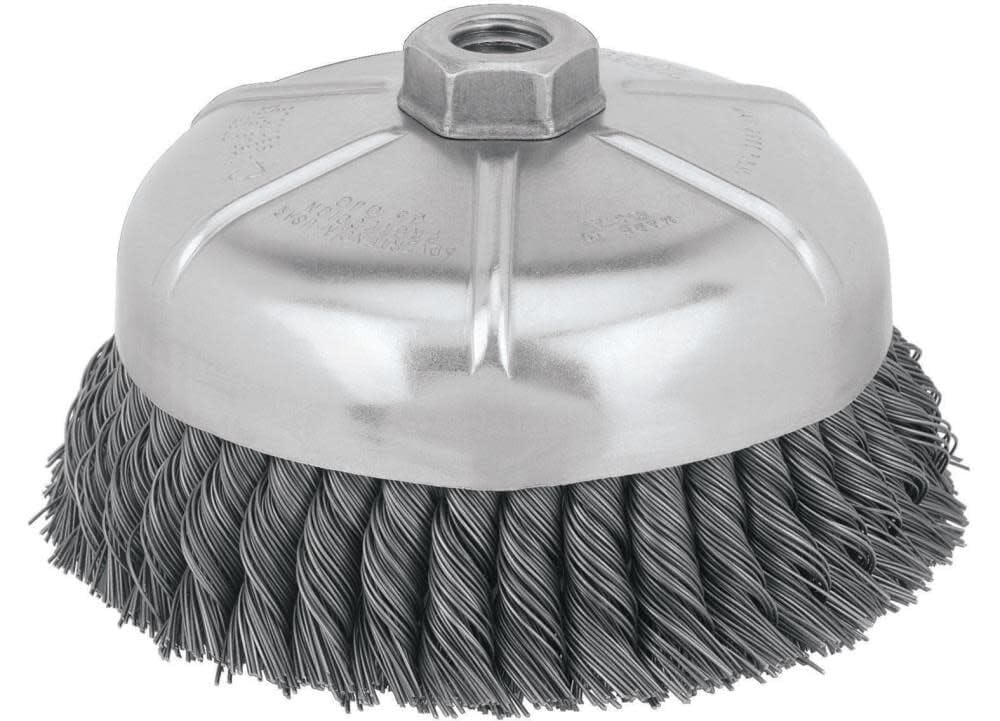 DEWALT Wire Cup Brush Knotted 6-Inch for Heavy-Duty Cleaning