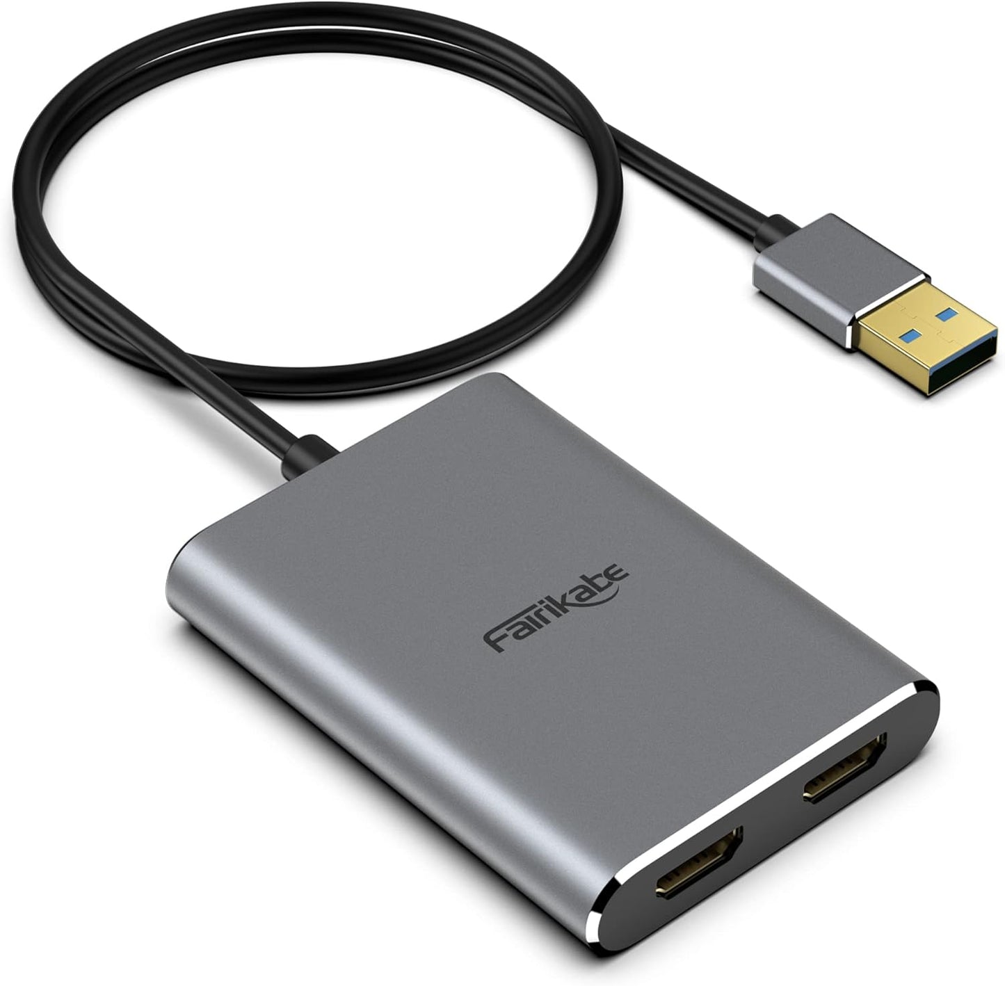 USB 3.0 Dual HDMI Adapter for 2 Monitors 4K 30Hz Support